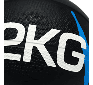 Balón medicinal 2kg con rebote para entrenamiento