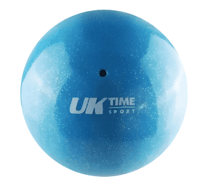 Balón gimnasia rítmica uktime glitter liso fitball Celeste