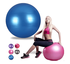 Pelota pilates 75cm + inflador + caja