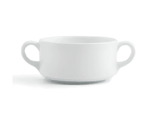 6 tazas consomé + 6 platillos cerámica porcelana- 280ml 45