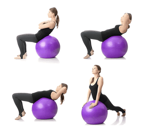 Set balon pelota yoga pilates 75 cm + inflador