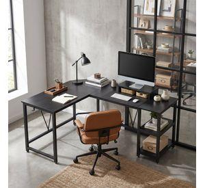 Escritorio Esquinero Metal Oficina 150x48x75cm En Forma L