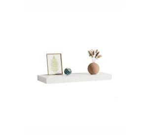 Repisa Flotante Minimalista Madera Blanca Organizador 60cm