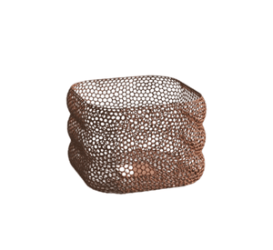 Organizador Elegante Prints Patro - Cesta de Malla Café