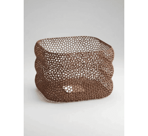 Organizador Elegante Prints Patro - Cesta de Malla Café