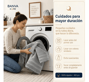 Juego 4 toalla bano algodon manos toallon cuerpo 400gr Gris