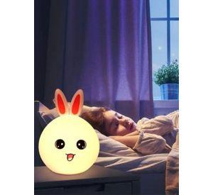 Lámpara De Noche Silicona Espantacuco Conejo Recargable Led
