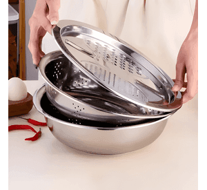 Rallador en juliana multifuncional, lavabo de acero 25cm