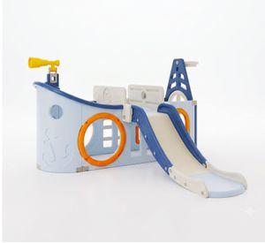 Resbalín Infantil Centro De Juegos Navy 7 En 1 Kidscool Blanco Azul