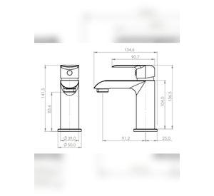 Monomando Llave Grifo Para Lavatorio Modelo Priego Stretto
