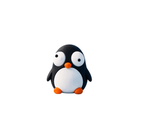 Figura Decorativa Prints Patro- Pingüino Ojos Saltones
