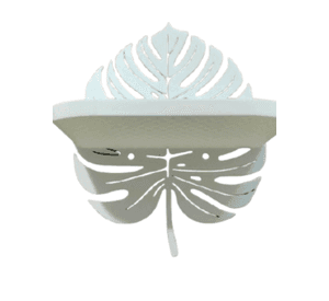 Decoración Elegante Prints Patro - Estante de Pared Mini Monstera Blanca