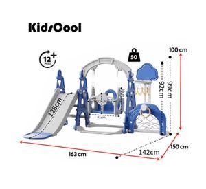 Resbalín Columpio Infantil 5 en 1 Kidscool Centro De Juegos Azul