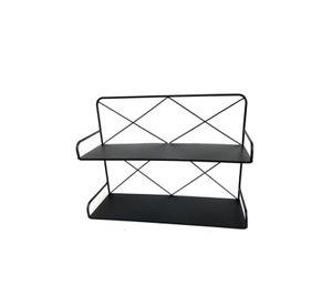 Estante Organizador Pared Metalico Estilo Industrial Negro