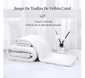 Juego de 2 toallas de baño toalla mano altamente absorbentes