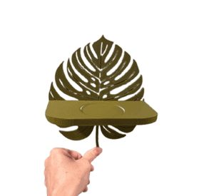 Decoración Elegante Prints Patro - Estante de Pared Mini Monstera Verde