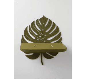Decoración Elegante Prints Patro - Estante de Pared Mini Monstera Verde