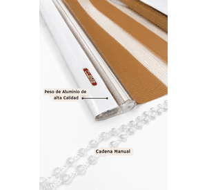Cortina Roller Duo 135x240 Madera