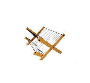 Escurridor De Platos Plegable Madera Bambú Diseño Moderno