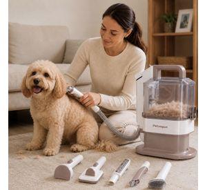 Kit de Aseo Para Mascotas Cortapelo y Aspiradora Perro Gato