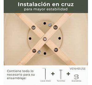 Pack 4 Sillas Eames Tulip Acolchadas Beige