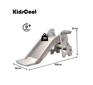 Resbalín Infantil Plegable Kidscool Centro De Juegos Crudo Gris
