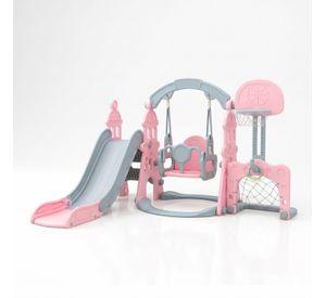 Resbalín Columpio Infantil 5 en 1 Kidscool Centro De Juegos Rosado
