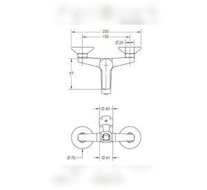 Monomando Llave Grifo Tina Ducha Modelo Arezzo Marca Stretto