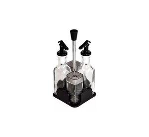 Set Alcuza Dispensador 4 Piezas Vidrio 100 ML
