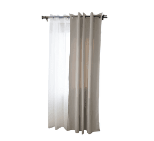Cortina de Tela Blackout Beige + Velo Vincenzi 140x220
