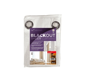Cortina de Tela Blackout Beige + Velo Vincenzi 140x220