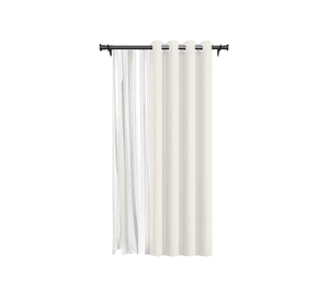 Cortina de Tela Blackout Blanca + Velo Vincenzi 140x220