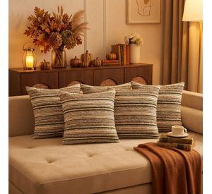 Fundas Decorativa De Cojín Estilo Rústico Moderno Verde Pack 5 806