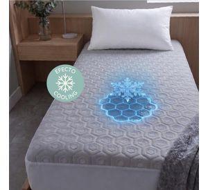 Cubre Colchon 1,5 Plazas Impermeable CasaTua Efecto Cooling