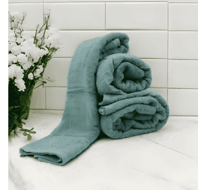 Toalla extra grande 100*140cm 100% algodon liso Verde