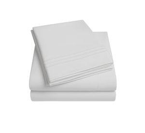Juego de sábanas 1.5 plazas Vincenzi blanco suave fácil cuidado