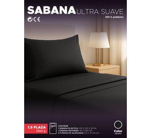 Juego De Sábanas Negro 1800 Hilos Ultra Suave 1,5 plazas Vincenzi