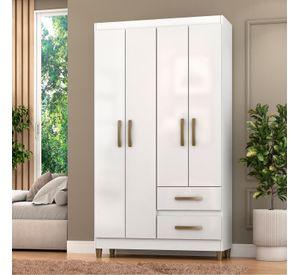 CLOSET LISBOA BLANCO 4 PUERTAS 2 CAJONES
