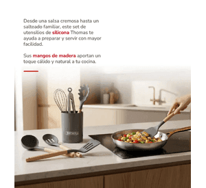 Set Utensilios De Cocina de Silicona 9 Piezas THOMAS TH-MUT09N