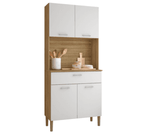 Combo mueble para microondas orion, mueble de cocina kris y alacena k020420