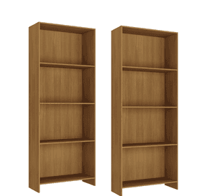 Combo 2 libreros naturales r16x2