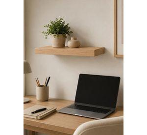 Repisa Flotante Madera Rustica Estante Organizador Pared 40cm