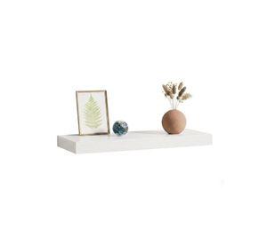 Repisa Flotante Minimalista Madera Blanca Organizador 40cm
