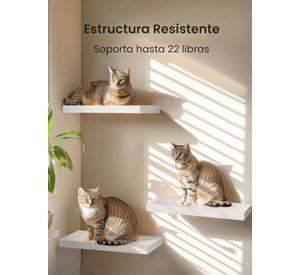 Repisa Flotante Minimalista Madera Blanca Organizador 40cm