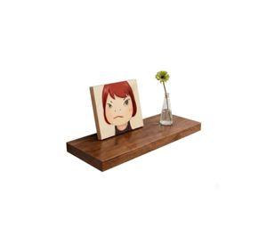 Repisa Flotante Minimalista Madera Caoba 40cm