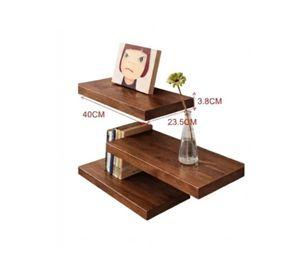 Repisa Flotante Minimalista Madera Caoba 40cm