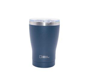 Mug Acero Inoxidable Tapa Transparente Rosca 350ml Gris