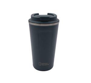 Mug Acero Inoxidable Tapa Flip Antideslizante 510ml Gris