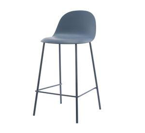 Piso Taburete Silla Alta Bar Cocina Eira 65 cm Azul Oscuro