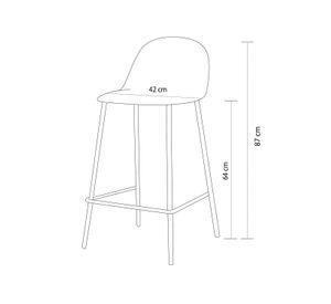 Piso Taburete Silla alta bar cocina Eira 65cm Verde